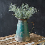 Distressed Green Garden Luster Long Mouth Pitcher - Che Cose Belle