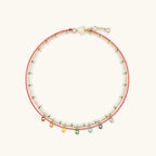 Divine Alignment - Red String Enamel Chakra Evil Eye Anklet - Che Cose Belle