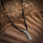 Divine Energy - Onyx Tiger's Eye Triple Protection Necklace - Che Cose Belle