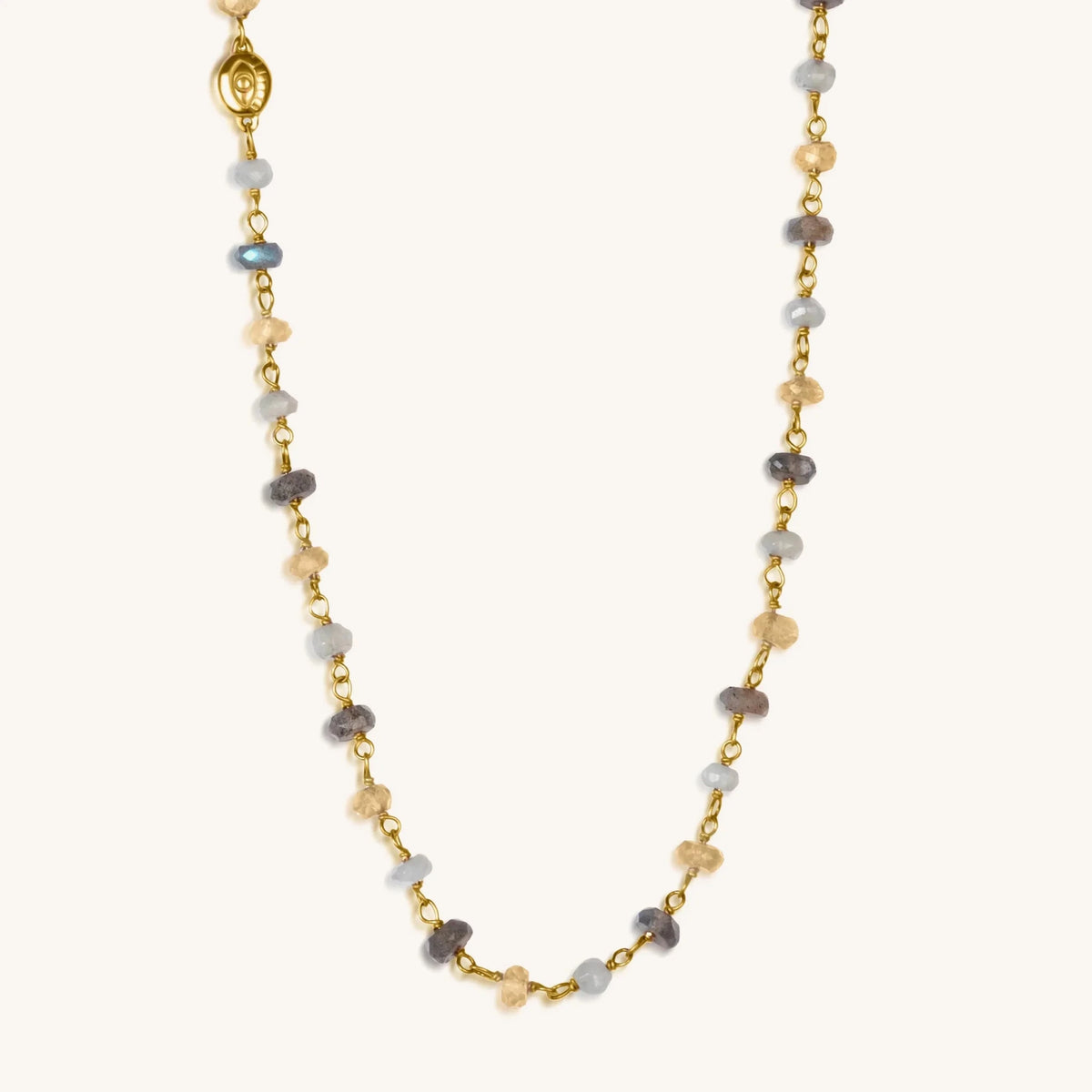 Divine Happiness - Citrine Labradorite Moonstone Wrap - Che Cose Belle