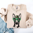Doberman, Adorable Dog, St Patrick's Day, Lucky, Irish Sweatshirt - Che Cose Belle