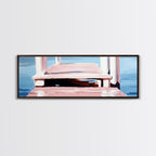 Dock on Water, Serene Reflection, Minimalist Art, Nautical Decor, Canvas Print, Coastal Home Art, Relaxing Wall Art, Lake House Decor - Che Cose Belle