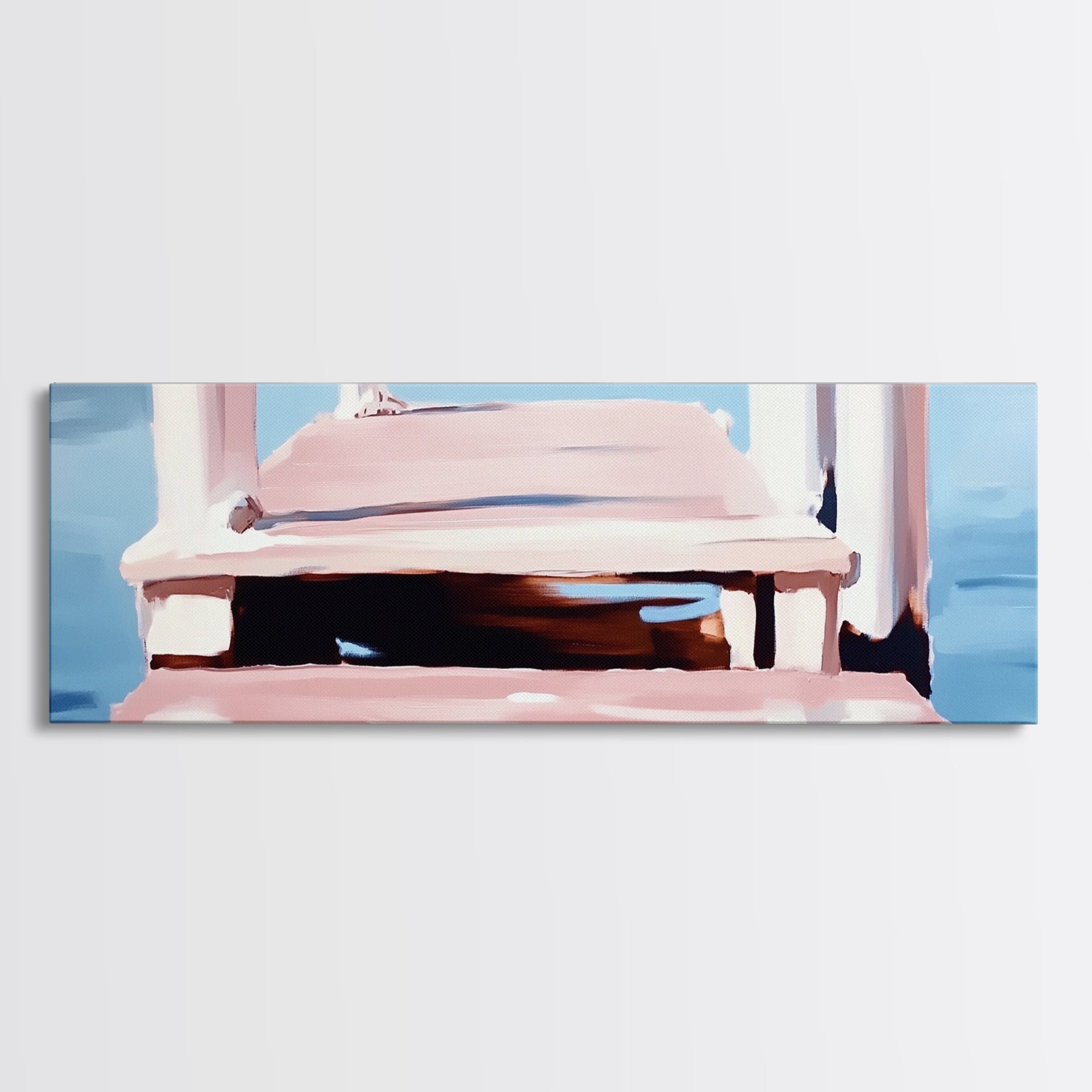 Dock on Water, Serene Reflection, Minimalist Art, Nautical Decor, Canvas Print, Coastal Home Art, Relaxing Wall Art, Lake House Decor - Che Cose Belle