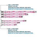 Dog Bone Seatbelt Buckle Collar - BUCKLE - DOWN Shapes Hot Pink/White - Che Cose Belle