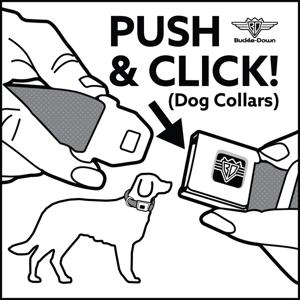 Dog Bone Seatbelt Buckle Collar - BUCKLE - DOWN Shapes Red/Orange - Che Cose Belle