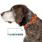 Dog Bone Seatbelt Buckle Collar - BUCKLE - DOWN Shapes Red/Orange - Che Cose Belle