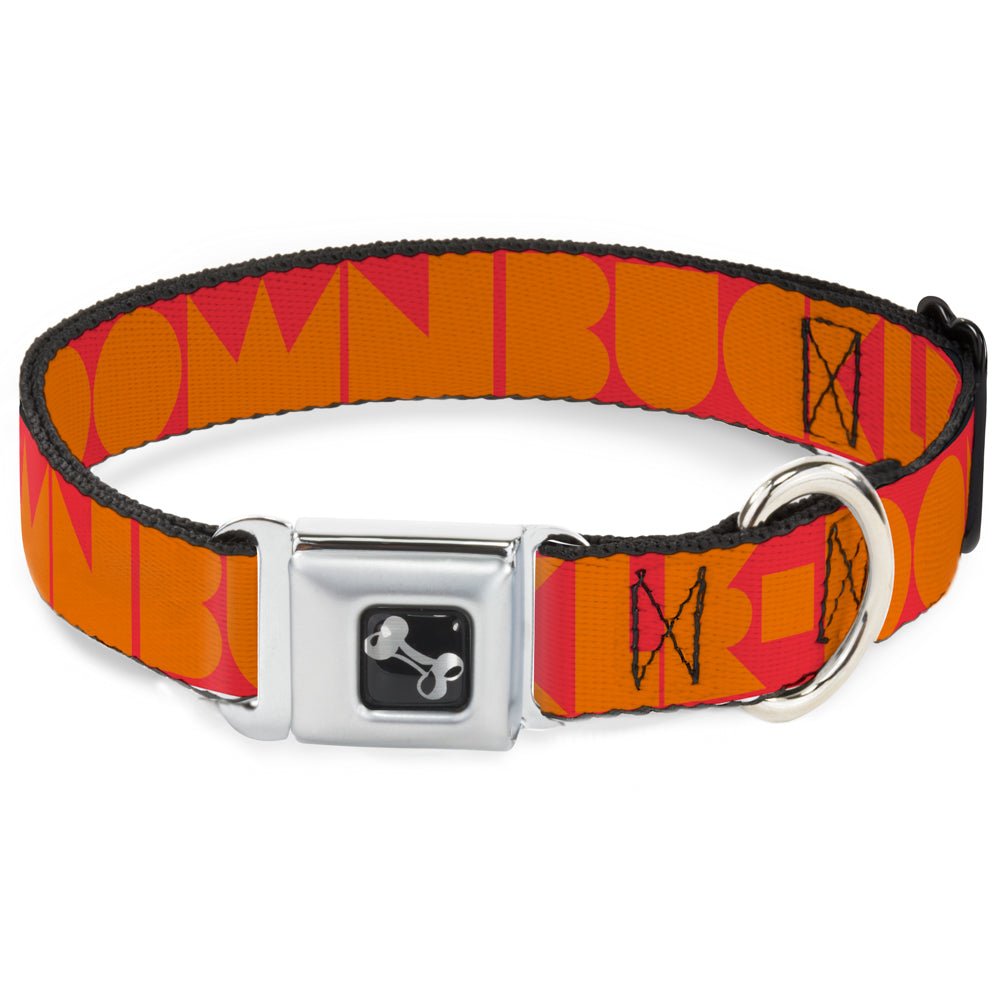 Dog Bone Seatbelt Buckle Collar - BUCKLE - DOWN Shapes Red/Orange - Che Cose Belle
