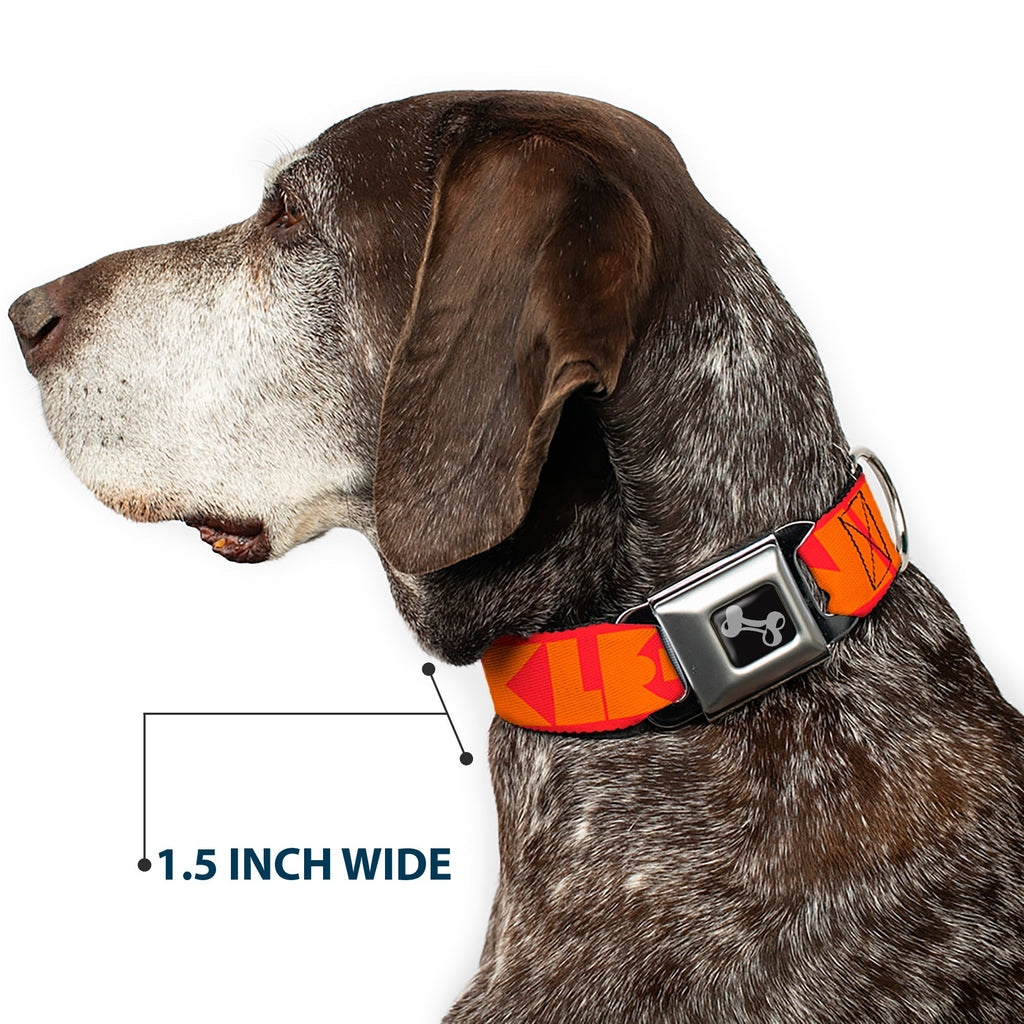 Dog Bone Seatbelt Buckle Collar - BUCKLE - DOWN Shapes Red/Orange - Che Cose Belle