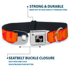 Dog Bone Seatbelt Buckle Collar - BUCKLE - DOWN Shapes Red/Orange - Che Cose Belle
