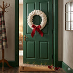 Dog Bones Red Bow Handmade Hand Felted Wool Wreath - 14" Arcadia Home - Che Cose Belle