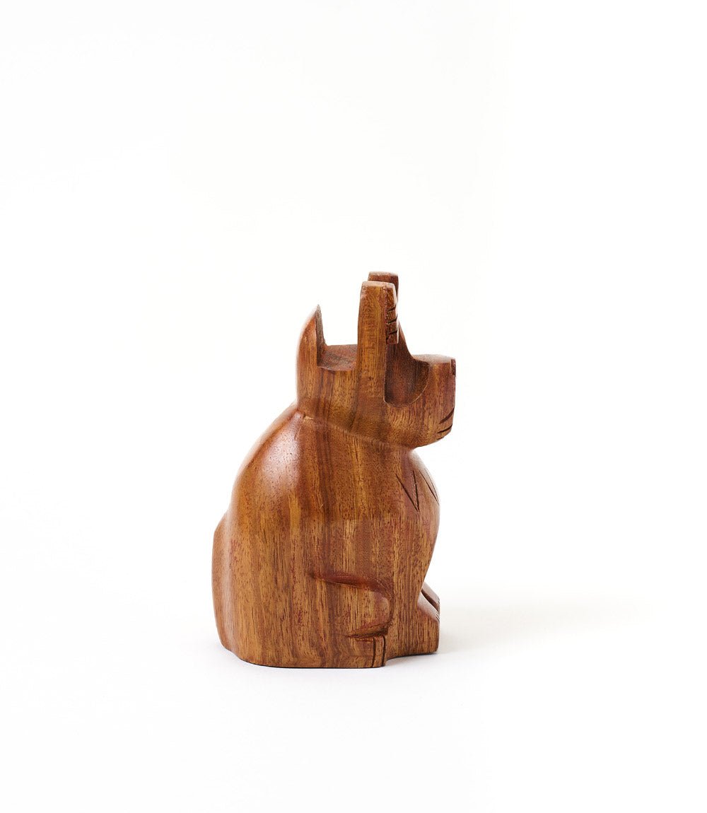 Dog Eyeglass Holder Stand - Hand Carved Wood - Che Cose Belle