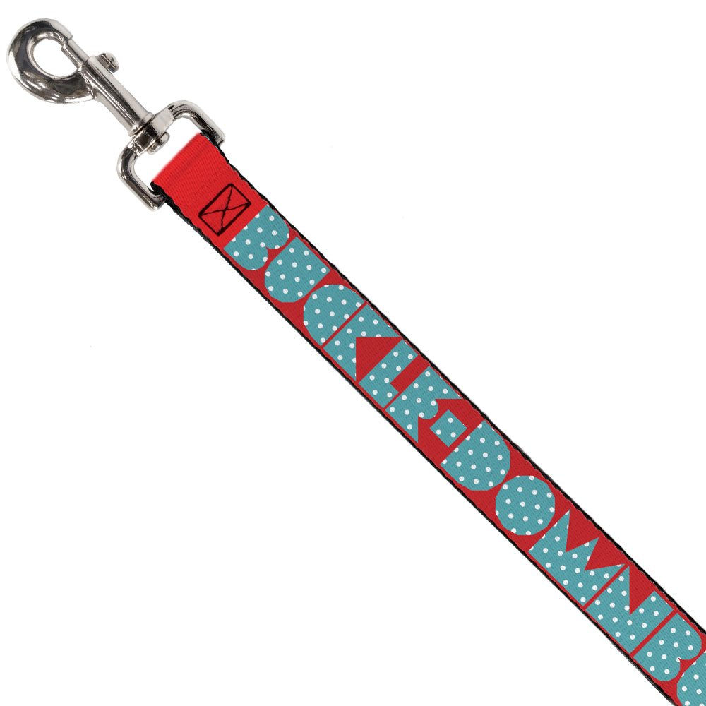 Dog Leash - BUCKLE - DOWN Shapes Red/Dot Turquoise/White - Che Cose Belle