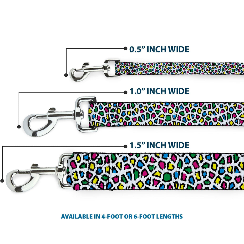 Dog Leash - Leopard White/Multi Color - Che Cose Belle
