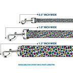 Dog Leash - Leopard White/Multi Color - Che Cose Belle