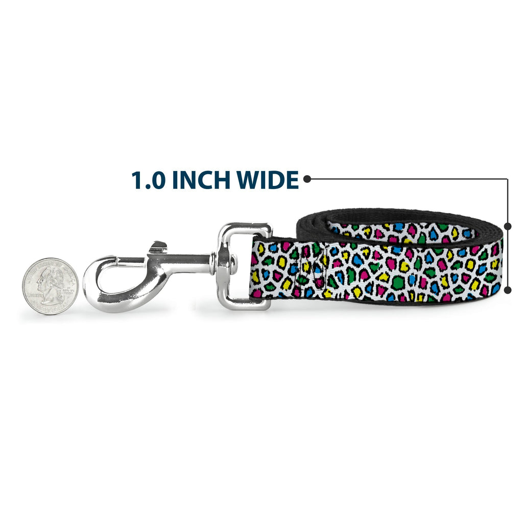 Dog Leash - Leopard White/Multi Color - Che Cose Belle