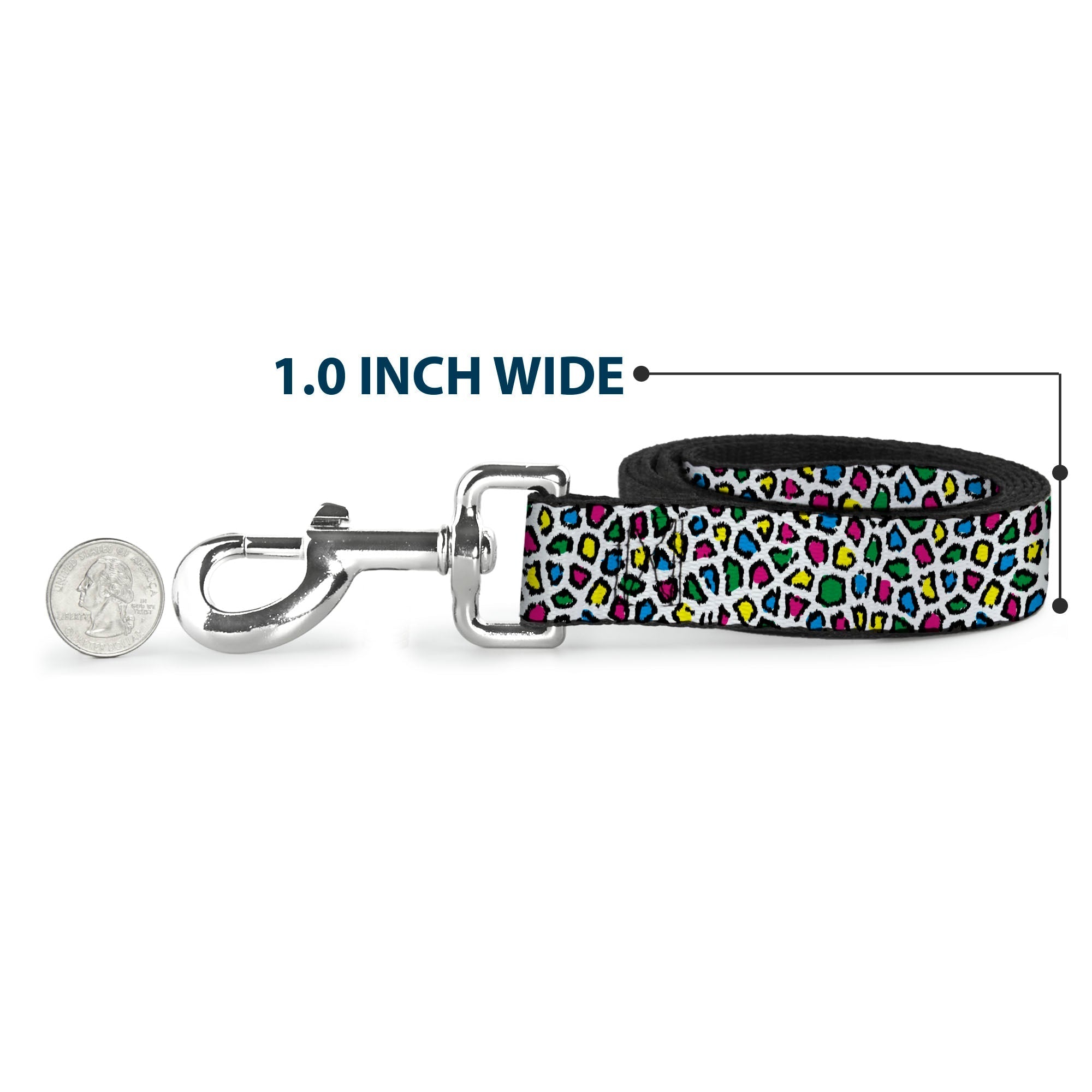 Dog Leash - Leopard White/Multi Color - Che Cose Belle