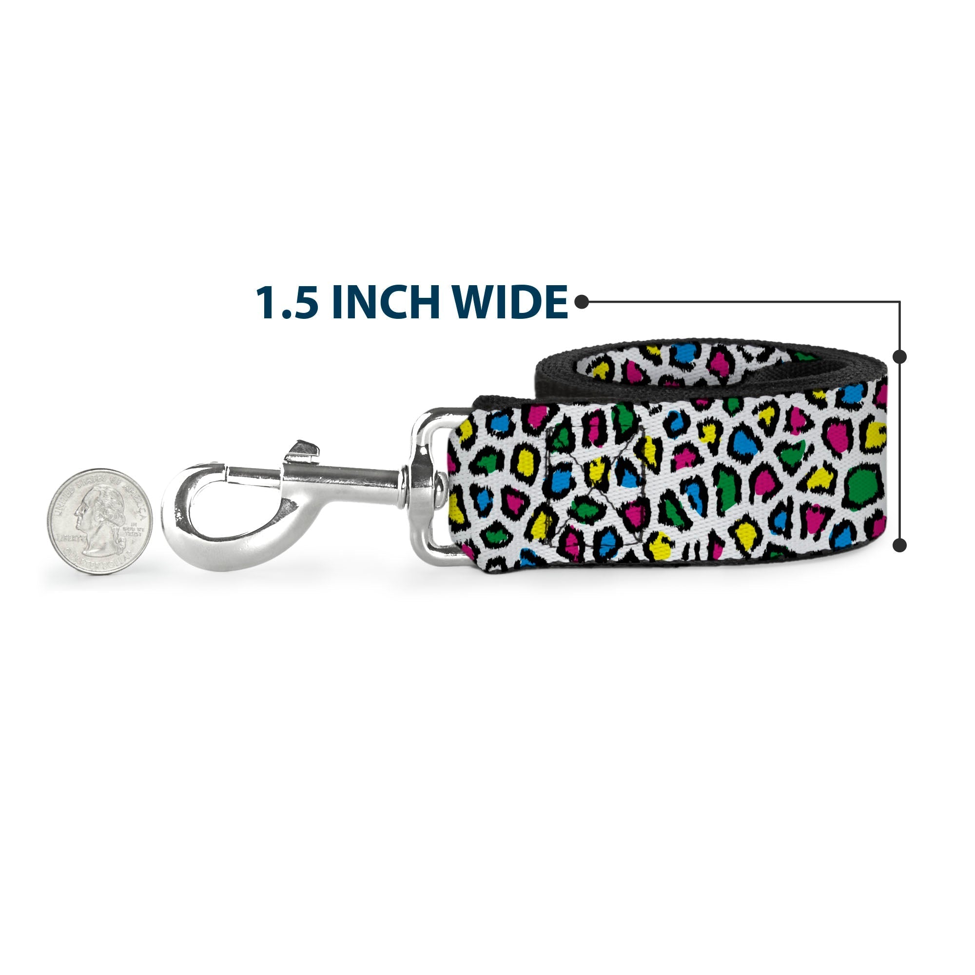Dog Leash - Leopard White/Multi Color - Che Cose Belle