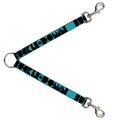 Dog Leash Splitter - BUCKLE - DOWN Shapes Dot Turquoise/White/Black - Che Cose Belle