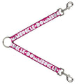 Dog Leash Splitter - BUCKLE - DOWN Shapes Hot Pink/White - Che Cose Belle