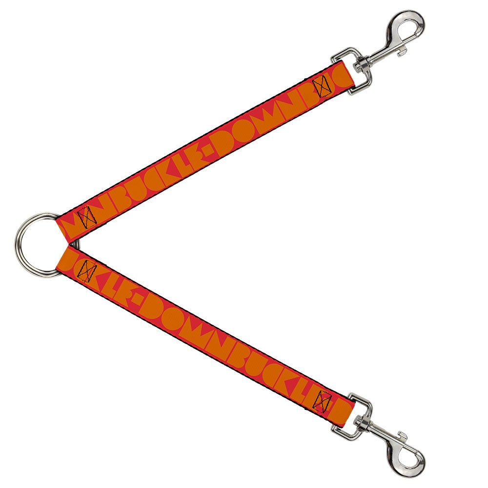 Dog Leash Splitter - BUCKLE - DOWN Shapes Red/Orange - Che Cose Belle