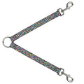 Dog Leash Splitter - Leopard White/Multi Color - Che Cose Belle