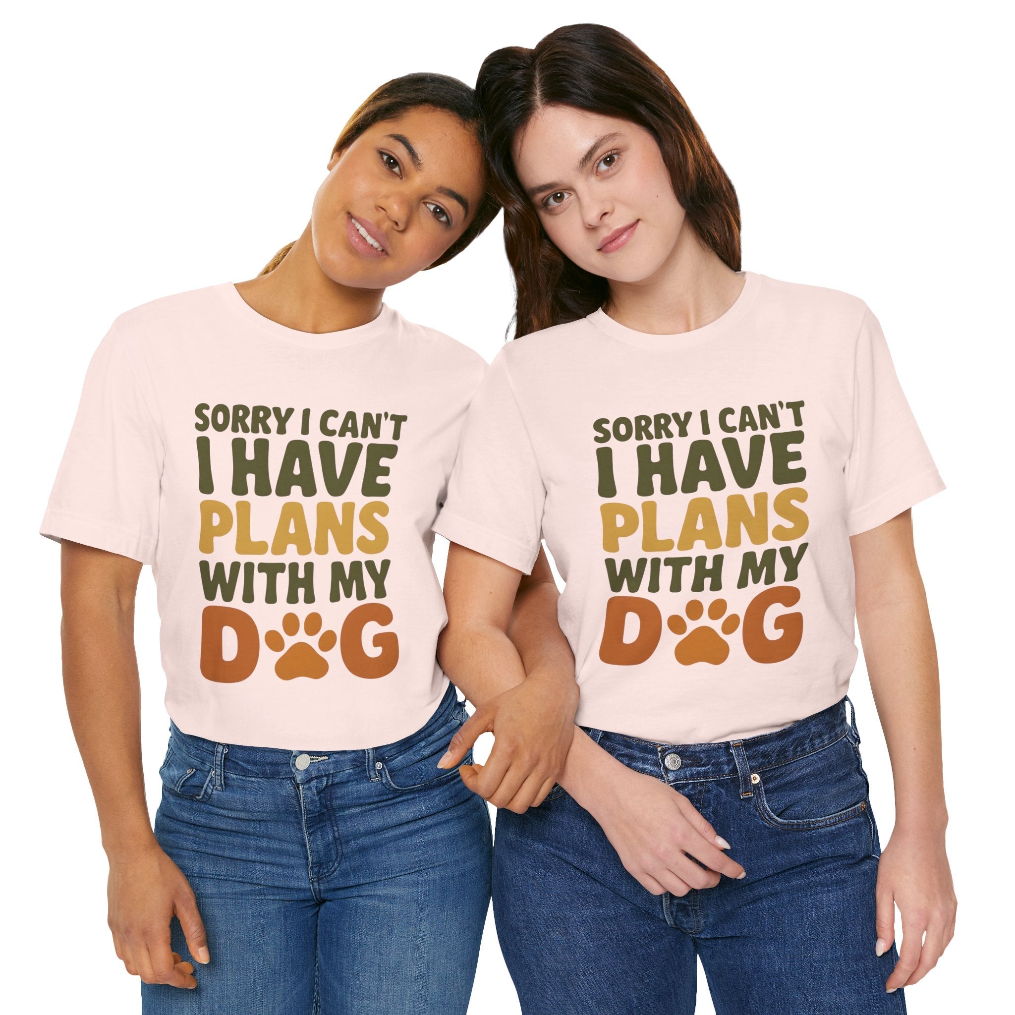 Dog Lover Tee, Sorry I Can't Plans with My Dog Shirt, Pet Owner Gift, Cute Dog Mom Shirt, Casual Outing Top - Che Cose Belle
