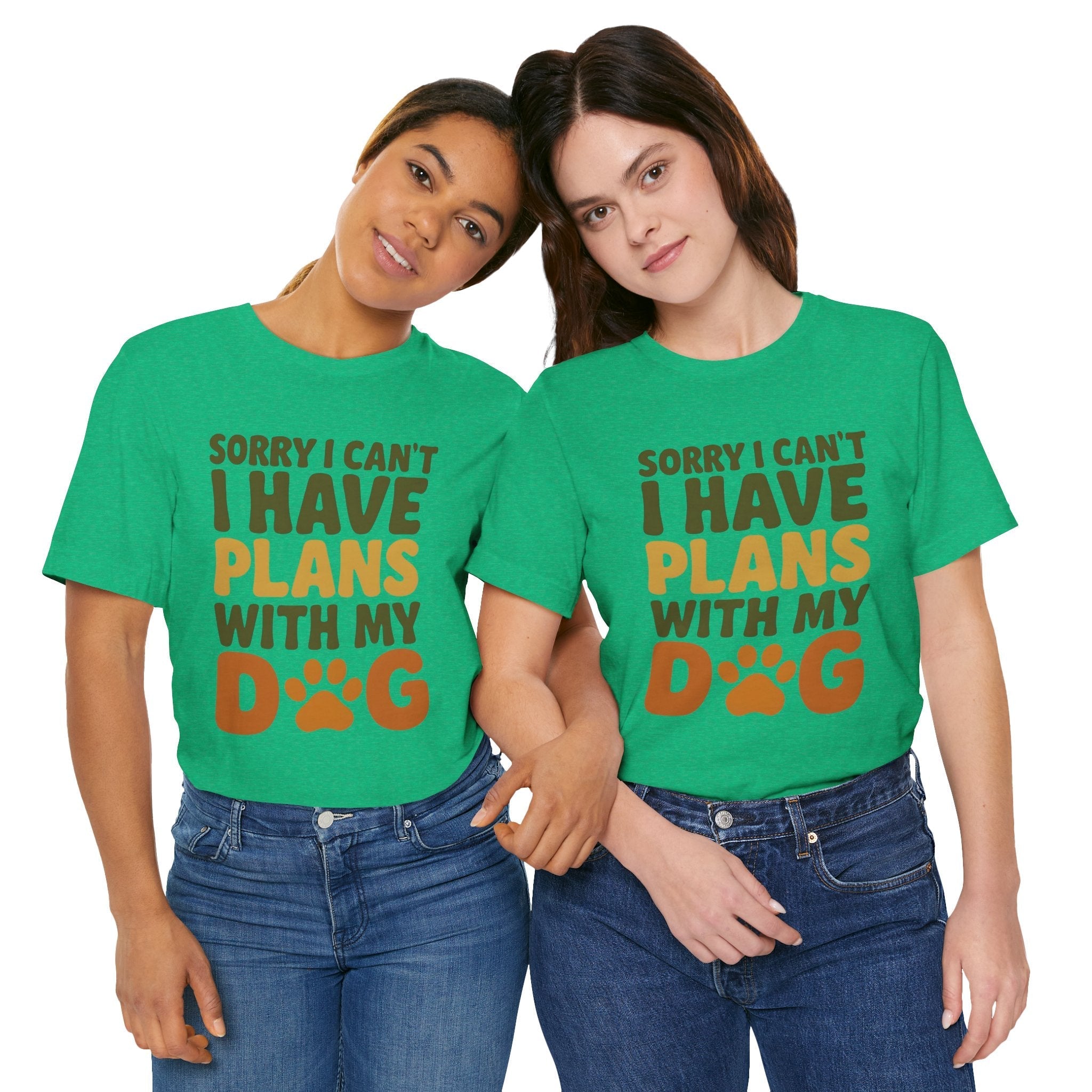 Dog Lover Tee, Sorry I Can't Plans with My Dog Shirt, Pet Owner Gift, Cute Dog Mom Shirt, Casual Outing Top - Che Cose Belle