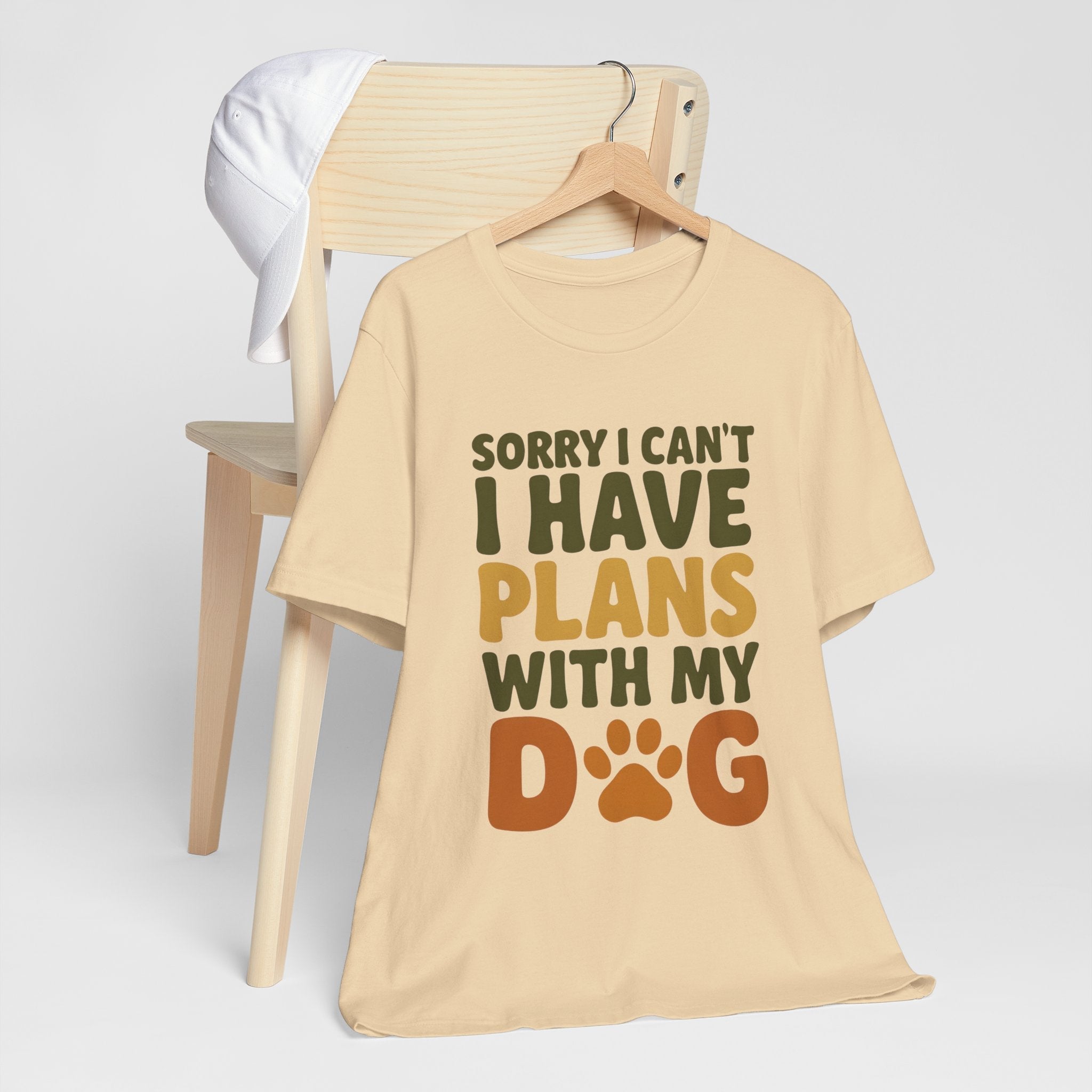 Dog Lover Tee, Sorry I Can't Plans with My Dog Shirt, Pet Owner Gift, Cute Dog Mom Shirt, Casual Outing Top - Che Cose Belle
