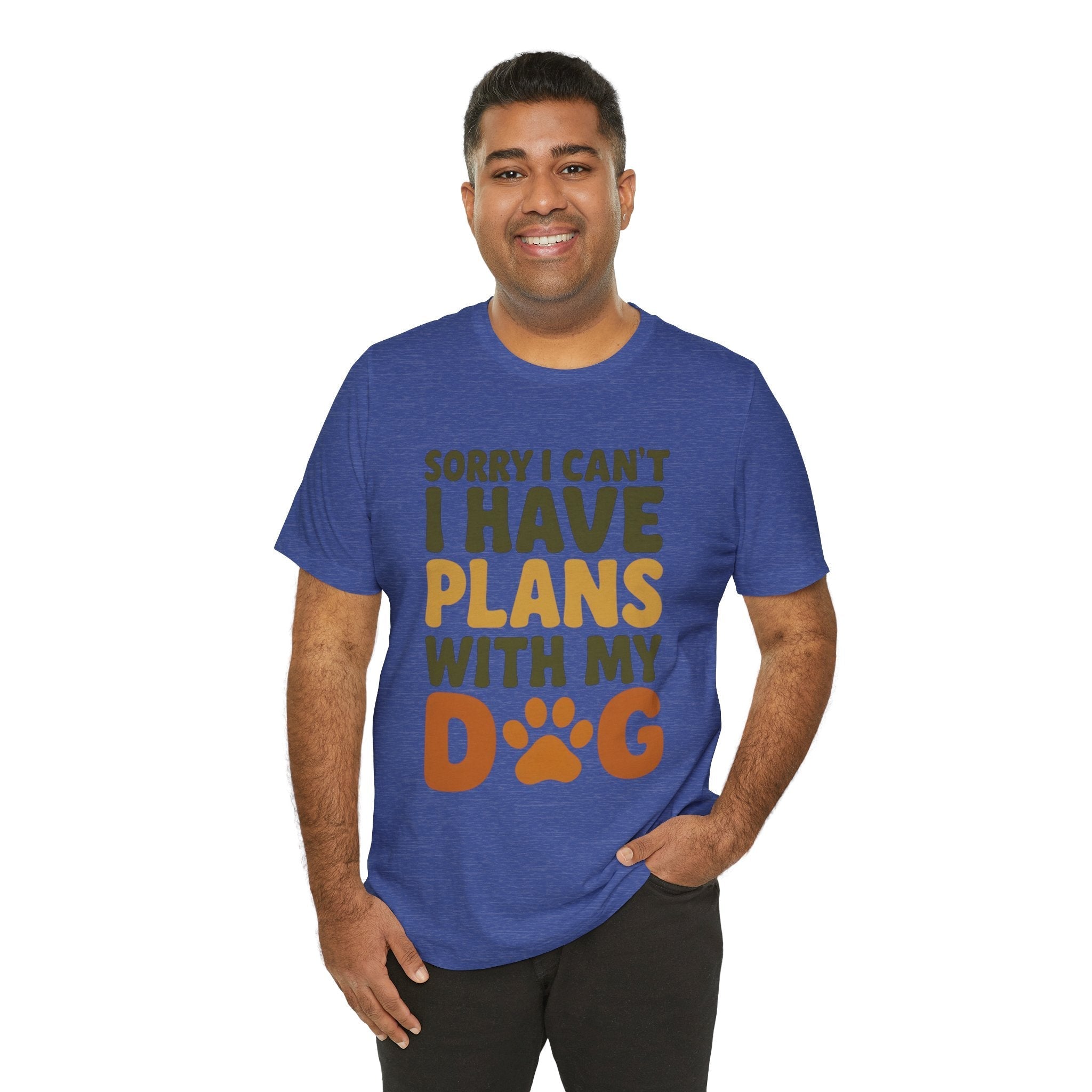 Dog Lover Tee, Sorry I Can't Plans with My Dog Shirt, Pet Owner Gift, Cute Dog Mom Shirt, Casual Outing Top - Che Cose Belle