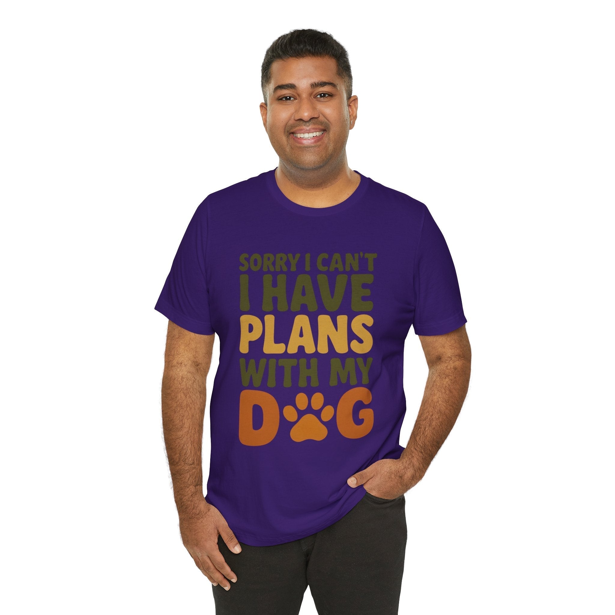 Dog Lover Tee, Sorry I Can't Plans with My Dog Shirt, Pet Owner Gift, Cute Dog Mom Shirt, Casual Outing Top - Che Cose Belle