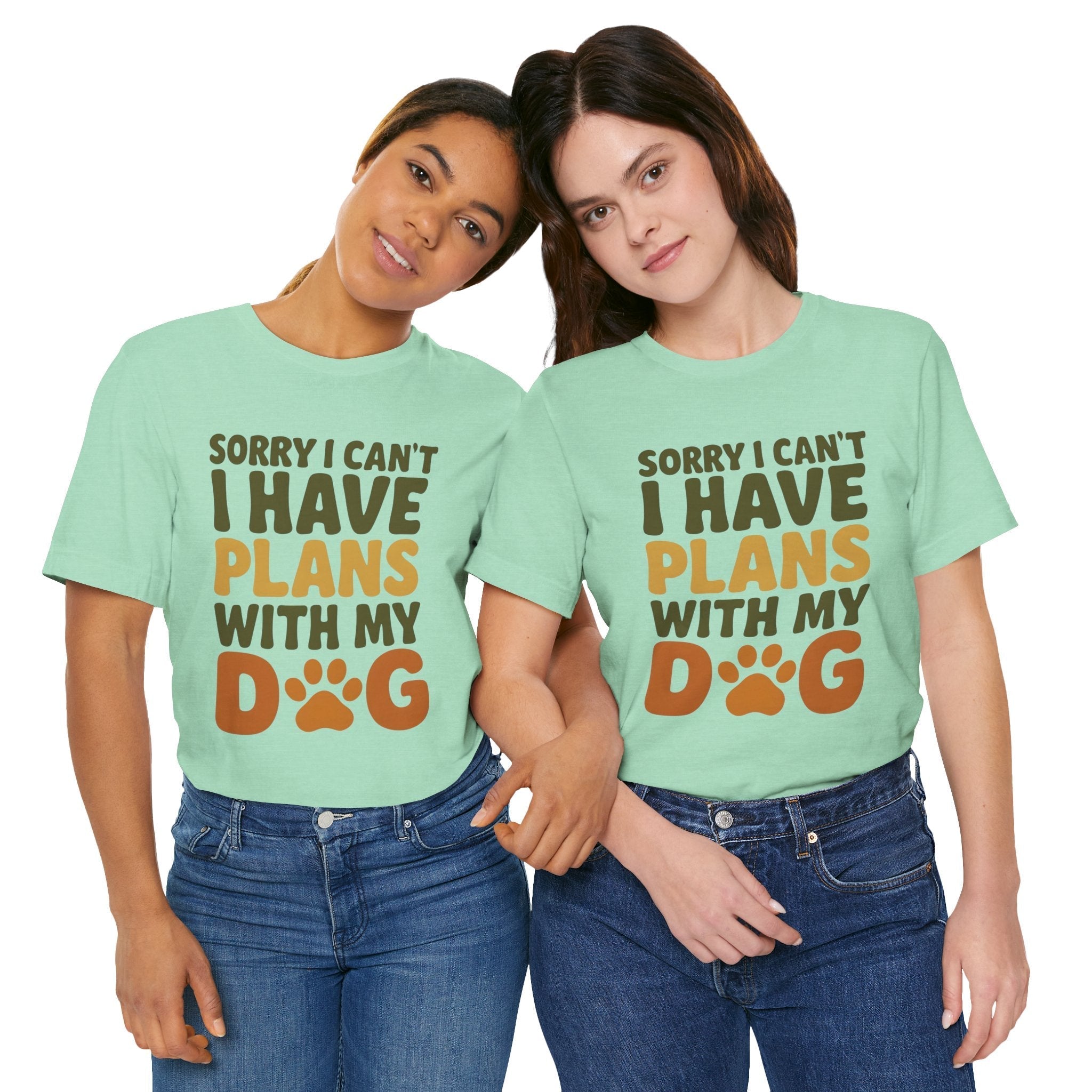 Dog Lover Tee, Sorry I Can't Plans with My Dog Shirt, Pet Owner Gift, Cute Dog Mom Shirt, Casual Outing Top - Che Cose Belle