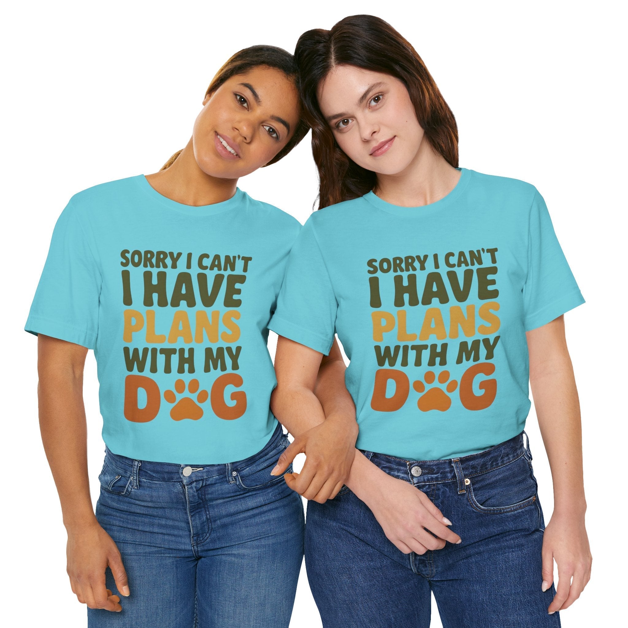 Dog Lover Tee, Sorry I Can't Plans with My Dog Shirt, Pet Owner Gift, Cute Dog Mom Shirt, Casual Outing Top - Che Cose Belle