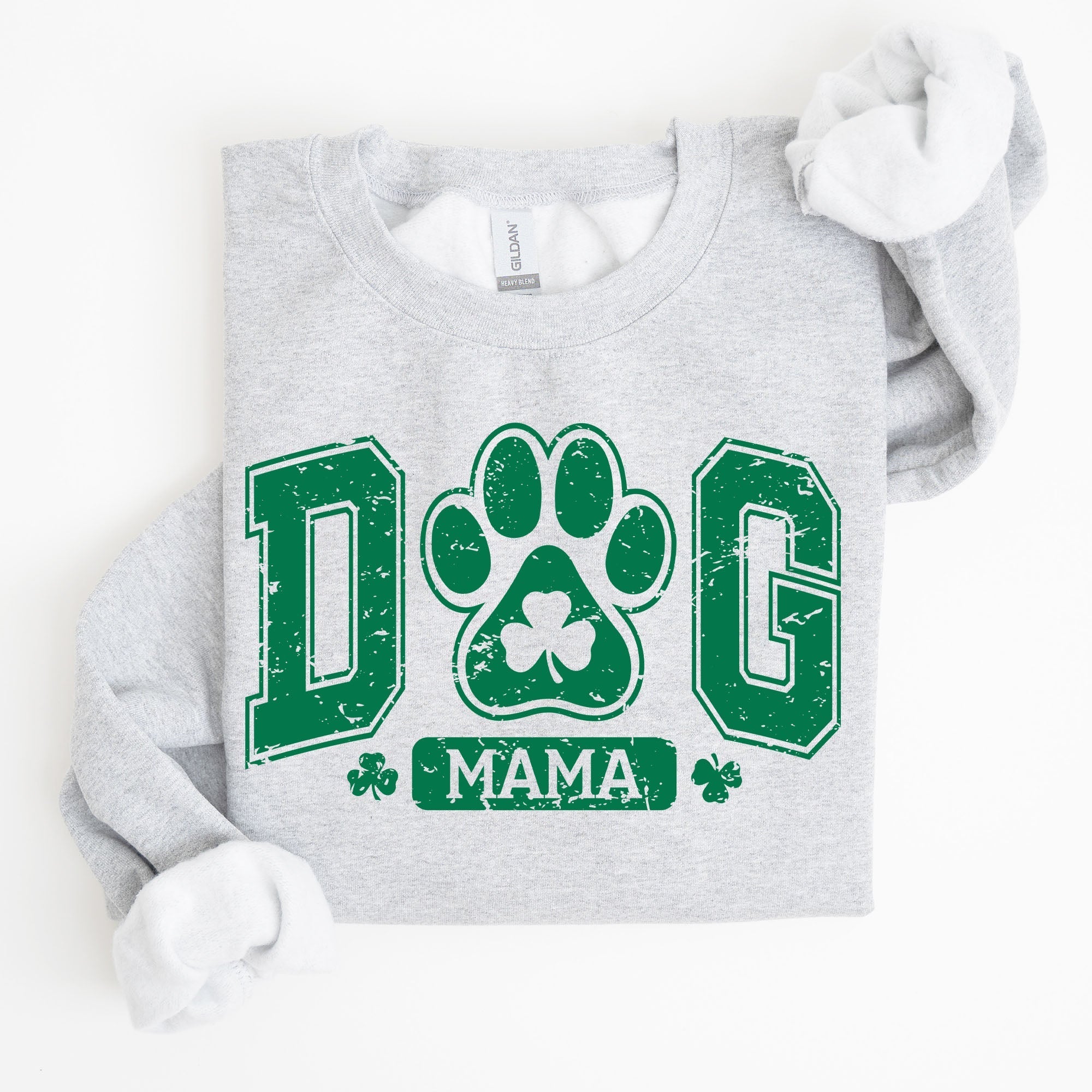 Dog Mama, Coquette, Bow, Shamrock, Clover, Irish, Lucky, Lucky Charm, St Patrick's Day Sweatshirt - Che Cose Belle