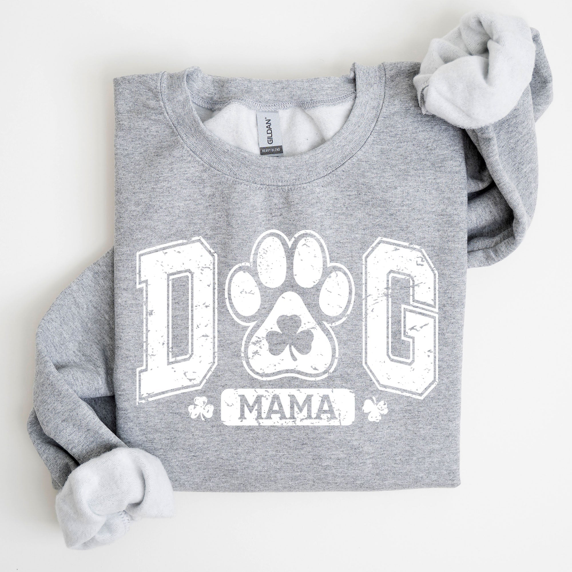 Dog Mama, Coquette, Bow, Shamrock, Clover, Irish, Lucky, Lucky Charm, St Patrick's Day Sweatshirt - Che Cose Belle