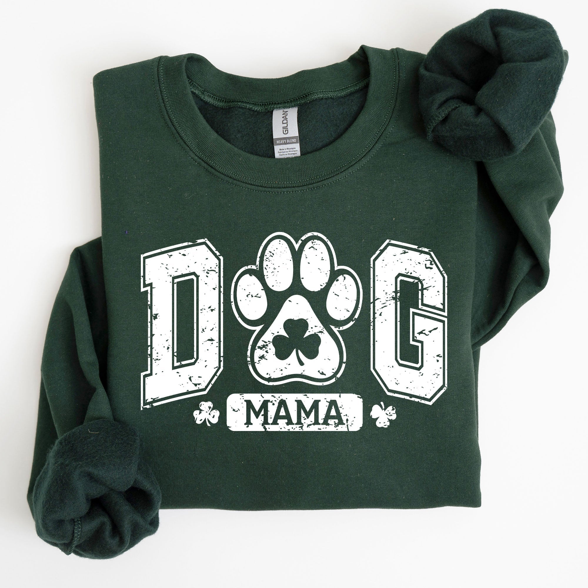 Dog Mama, Coquette, Bow, Shamrock, Clover, Irish, Lucky, Lucky Charm, St Patrick's Day Sweatshirt - Che Cose Belle