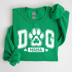 Dog Mama, Coquette, Bow, Shamrock, Clover, Irish, Lucky, Lucky Charm, St Patrick's Day Sweatshirt - Che Cose Belle
