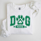 Dog Mama, Coquette, Bow, Shamrock, Clover, Irish, Lucky, Lucky Charm, St Patrick's Day Sweatshirt - Che Cose Belle