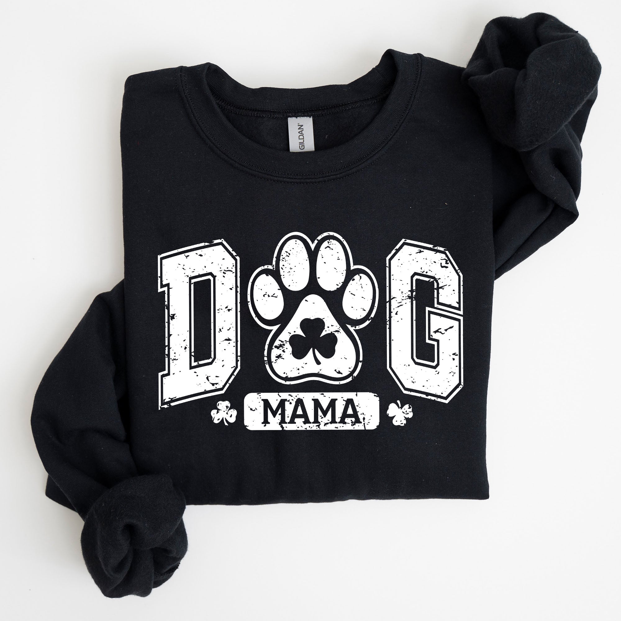 Dog Mama, Coquette, Bow, Shamrock, Clover, Irish, Lucky, Lucky Charm, St Patrick's Day Sweatshirt - Che Cose Belle