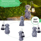 Dog Statue with Solar Lantern - Outdoor Decor Dog Figurines for Garden Lawn Patio Balcony, Outdoor Statues Unique Gifts for Women Moms Grandma - Che Cose Belle
