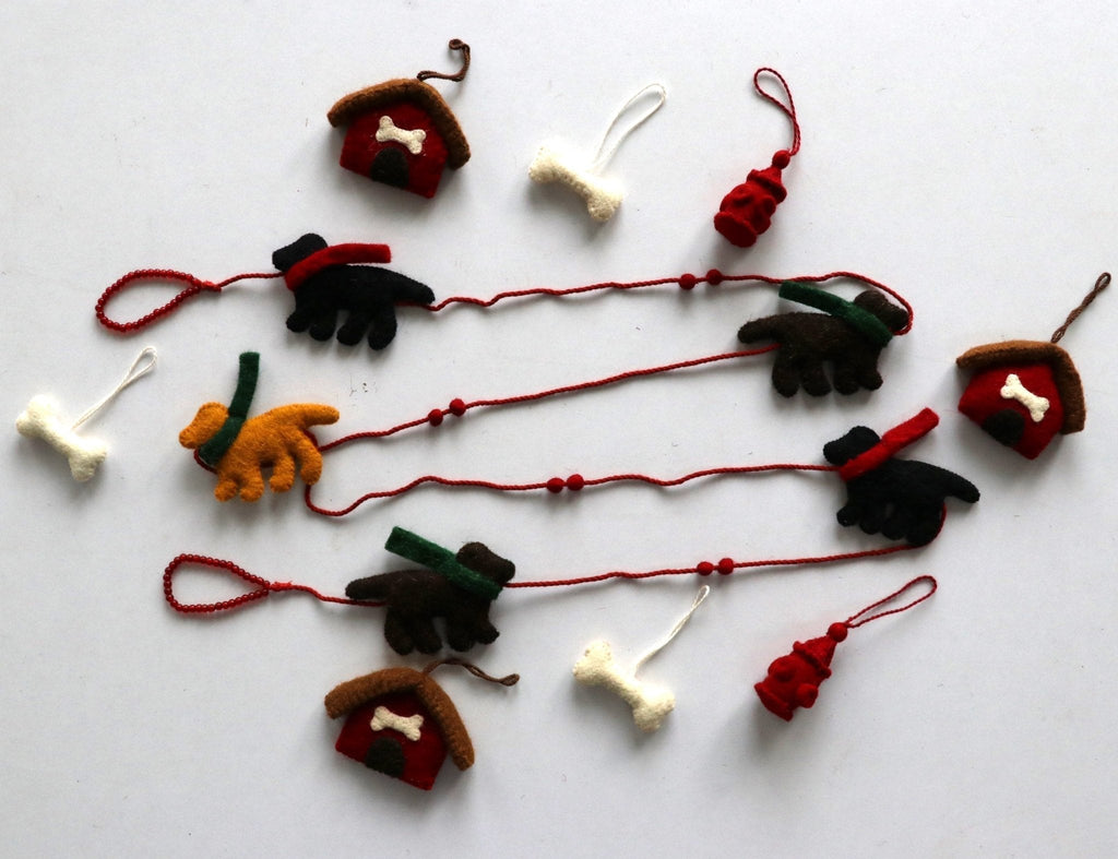 Dog Themed Christmas Decoration Set for Table Top Trees - 9 Pieces Arcadia Home - Che Cose Belle