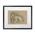 Dog with Hat Sketch Print in Black Frame - Che Cose Belle