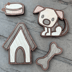 Dog Wood Magnet Set - Che Cose Belle