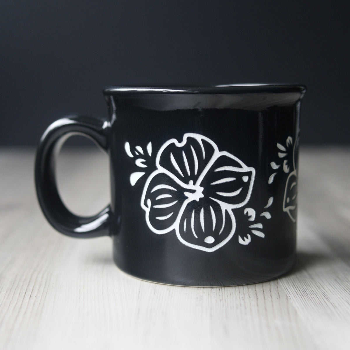 Dogwood Flower Camp Mug - made in USA ceramic - Che Cose Belle