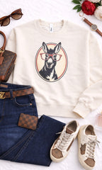 Donkey with Rhinestone Specs Graphic Sweatshirt - Che Cose Belle