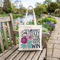 Don’t Let The Hard Days Win Mental Health Tote Bag, Floral Positive Affirmation Gift Shopper - Che Cose Belle