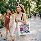 Don’t Let The Hard Days Win Mental Health Tote Bag, Floral Positive Affirmation Gift Shopper - Che Cose Belle