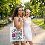 Don’t Let The Hard Days Win Mental Health Tote Bag, Floral Positive Affirmation Gift Shopper - Che Cose Belle