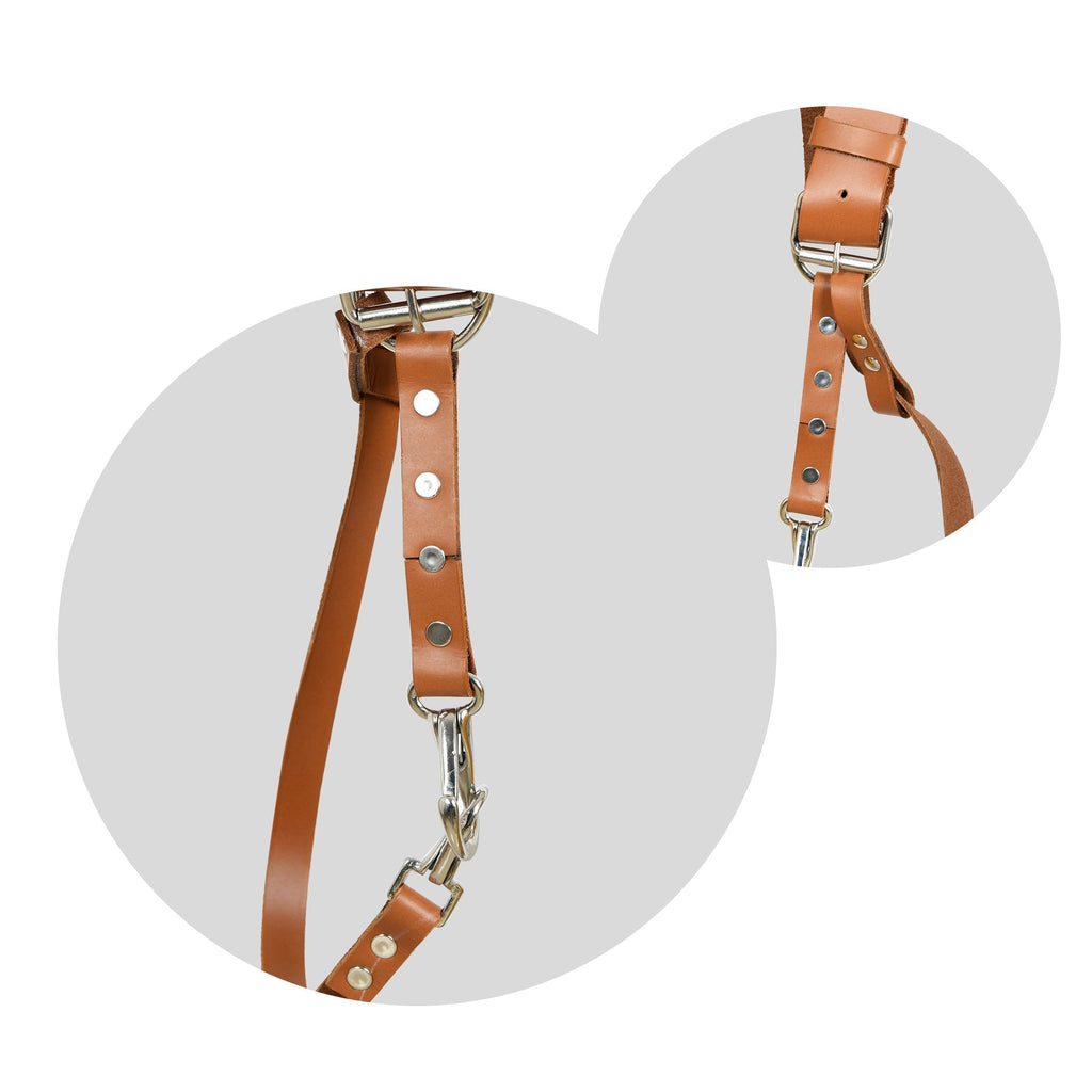 Double Camera Strap Harness- Tan Brown - Che Cose Belle