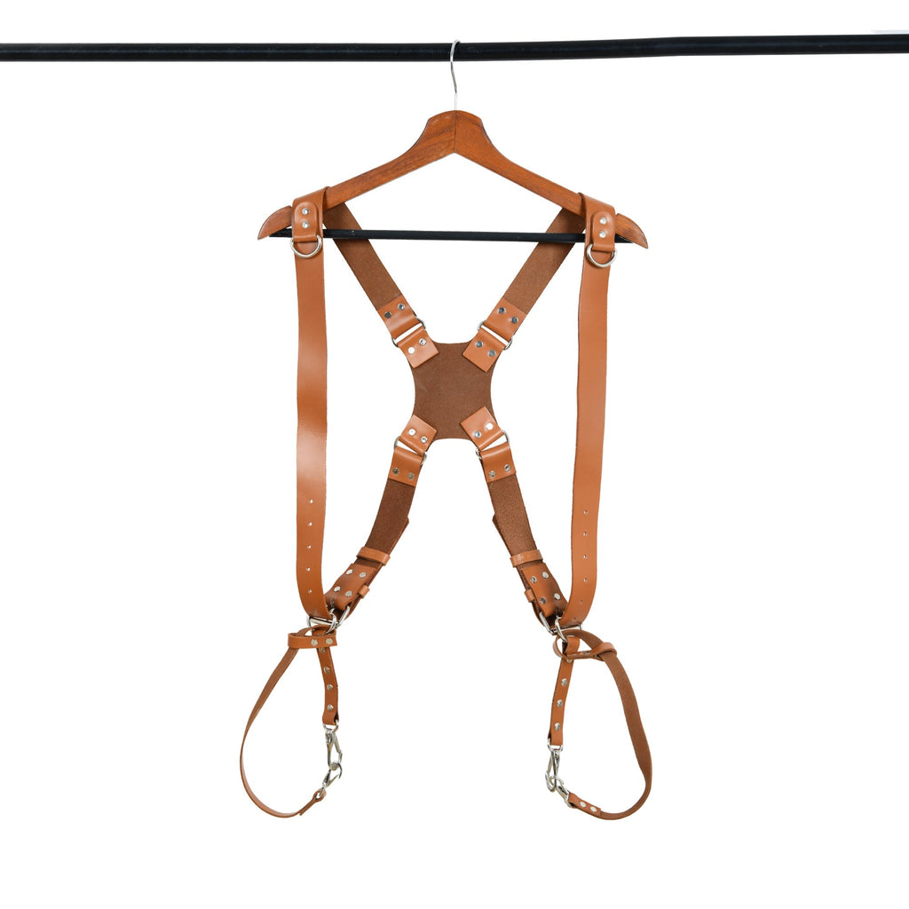 Double Camera Strap Harness- Tan Brown - Che Cose Belle
