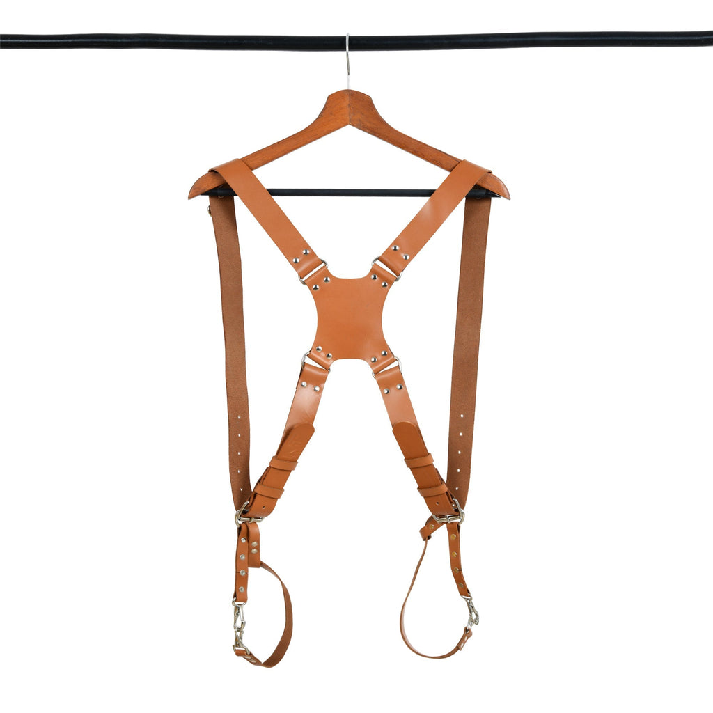 Double Camera Strap Harness- Tan Brown - Che Cose Belle
